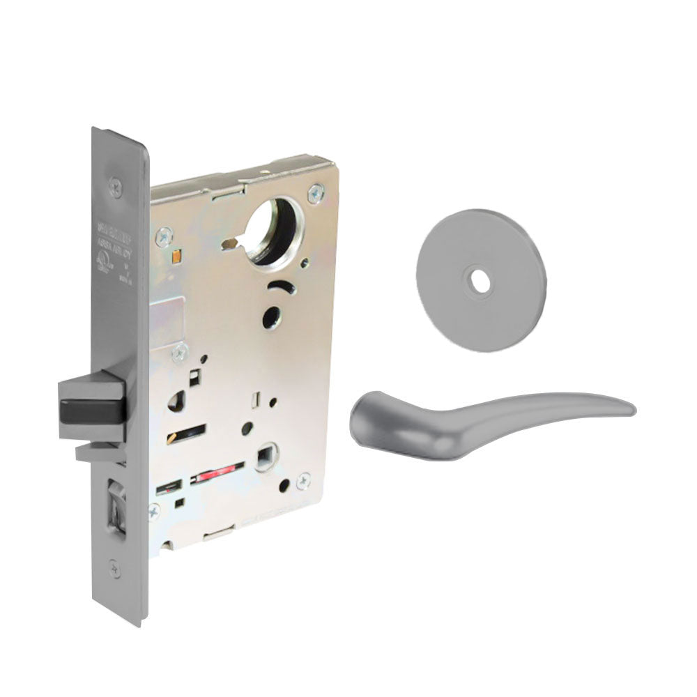 Sargent - 8237 - Classroom Mortise Lock - Heavy Duty Less Cylinder - LFIC - Rose Trim Function - Grade 1 - US26 (Bright Chromium Plated Over Nickel)