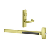 Sargent - 8806F - Rim Exit Devices with Trim - Wide Stile Pushpad - Storeroom Function - SFIC Prep Less Core - Escutcheon Trim - 36" - Grade 1 - US03 (Bright Polished Brass)