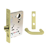 Sargent - 8204 - Storeroom Mortise Lock - Heavy Duty Less Cylinder - SFIC - Keyed Alike - Escutcheon Trim Function - Grade 1 - US3 (Bright Brass, Clear Coated)