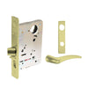 Sargent - 8237 - Classroom Mortise Lock - Heavy Duty Standard Cylinder - SFIC - Escutcheon Trim Function - Grade 1 - US3 (Bright Brass, Clear Coated)