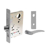Sargent - 8237 - Classroom Mortise Lock - Heavy Duty Standard Cylinder - SFIC - Escutcheon Trim Function - Grade 1 - US26 (Bright Chromium Plated Over Nickel)