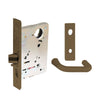 Sargent - 8237 - Classroom Mortise Lock - Heavy Duty Standard Cylinder - SFIC - Escutcheon Trim Function - Grade 1 - US10 (Satin Bronze, Clear Coated)