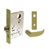 Sargent - 8237 - Classroom Mortise Lock - Heavy Duty Standard Cylinder - SFIC - Escutcheon Trim Function - Grade 1 - US4 (Satin Brass, Clear Coated)