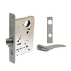 Sargent - 8237 - Classroom Mortise Lock - Heavy Duty Less Cylinder - SFIC - Escutcheon Trim Function - Grade 1 - US32D (Satin Stainless Steel)