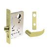Sargent - 8237 - Classroom Mortise Lock - Heavy Duty Less Cylinder - SFIC - Escutcheon Trim Function - Grade 1 - US3 (Bright Brass, Clear Coated)