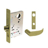 Sargent - 8237 - Classroom Mortise Lock - Heavy Duty Less Cylinder - SFIC - Escutcheon Trim Function - Grade 1 - US4 (Satin Brass, Clear Coated)