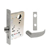 Sargent - 8237 - Classroom Mortise Lock - Heavy Duty Less Cylinder - SFIC - Escutcheon Trim Function - Grade 1 - US32 (Bright Stainless Steel)