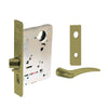 Sargent - 8237 - Classroom Mortise Lock - Heavy Duty Less Cylinder - SFIC - Escutcheon Trim Function - Grade 1 - US4 (Satin Brass, Clear Coated)