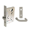 Sargent - 8237 - Classroom Mortise Lock - Heavy Duty Less Cylinder - SFIC - Escutcheon Trim Function - Grade 1 - US15 (Satin Nickel Plated, Clear Coated)