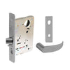 Sargent - 8237 - Classroom Mortise Lock - Heavy Duty Less Cylinder - SFIC - Escutcheon Trim Function - Grade 1 - US26 (Bright Chromium Plated Over Nickel)