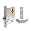 Sargent - 8237 - Classroom Mortise Lock - Heavy Duty Less Cylinder - SFIC - Escutcheon Trim Function - Grade 1 - US32 (Bright Stainless Steel)