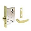 Sargent - 8237 - Classroom Mortise Lock - Heavy Duty Less Cylinder - SFIC - Escutcheon Trim Function - Grade 1 - US3 (Bright Brass, Clear Coated)