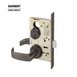 Sargent - 8265 - Privacy Bedroom Mortise Lock with 2-3/4 Inch Backset and 4-7/8 Inch ASA Strike - LN Rose - L Lever - Grade 1 - Optional Color