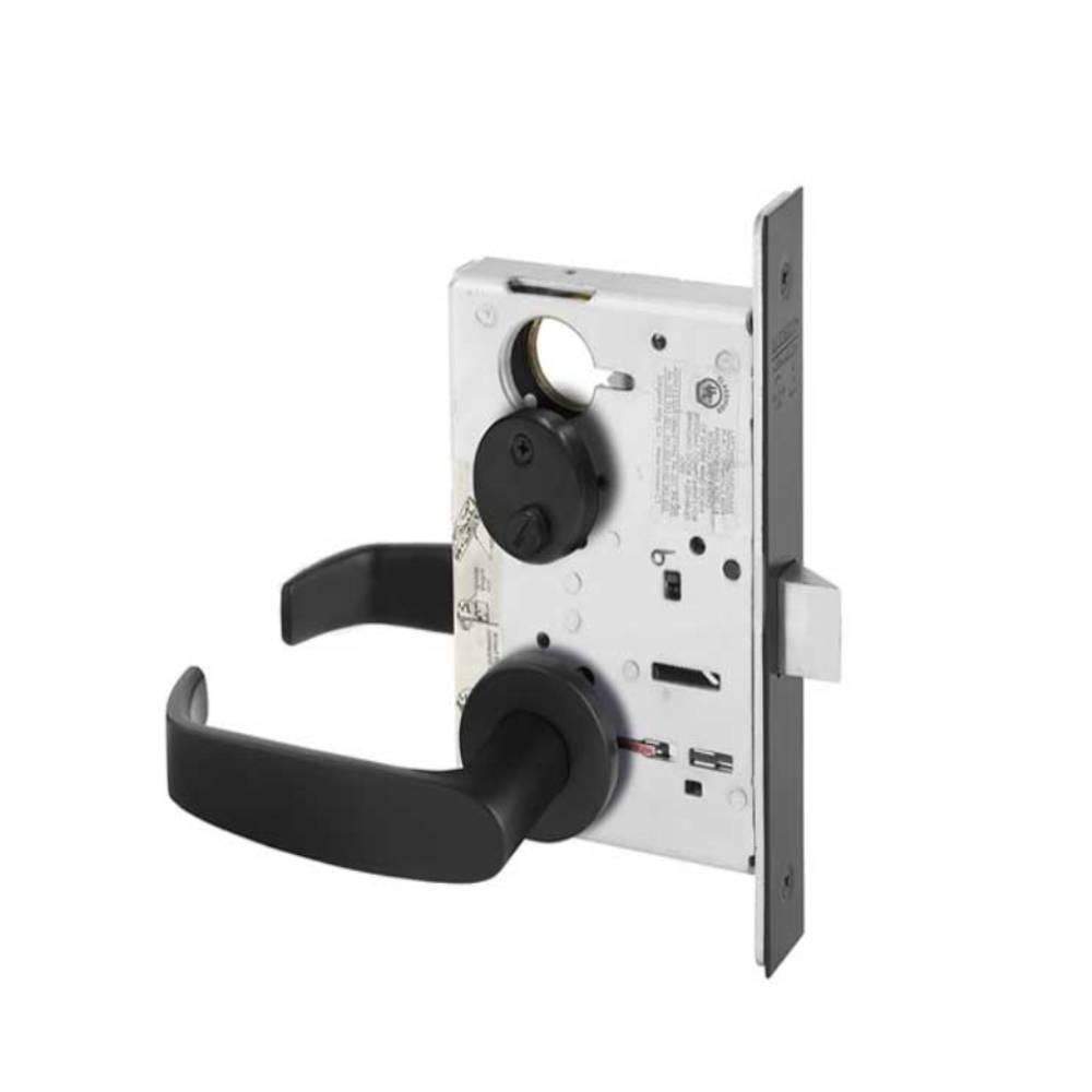 Sargent - 8265 - Privacy Bedroom Mortise Lock with 2-3/4 Inch Backset and 4-7/8 Inch ASA Strike - LN Rose - L Lever - Grade 1 - Optional Color
