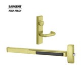 Sargent - 8810F - Rim Exit Devices with Trim - Wide Stile Pushpad - Exit Only - Keyed Different - Escutcheon Trim - 36" - Grade 1 - US03 (Bright Polished Brass)