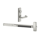 Sargent - 8804F - Rim Exit Devices with Trim - Wide Stile Pushpad - Nightlatch Function - Keyed Different - Escutcheon Trim - 36" - Grade 1 - US32D (Satin Stainless Steel)