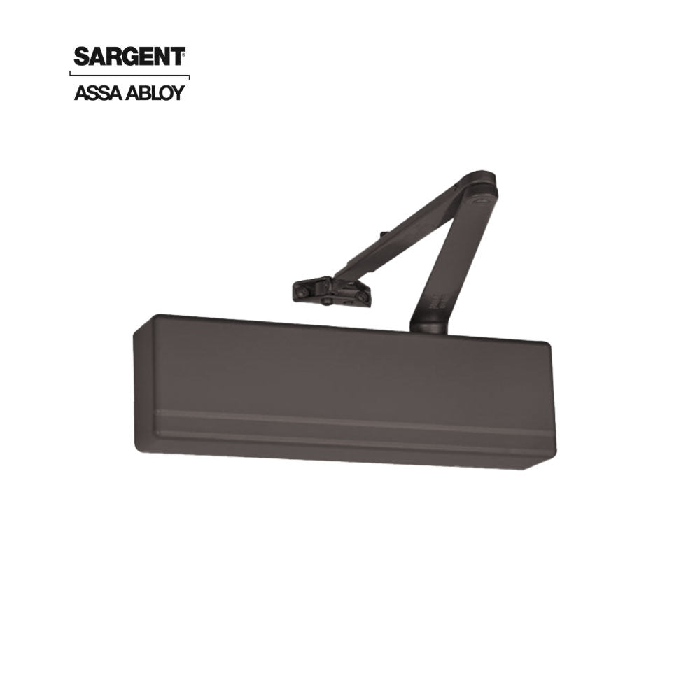 Sargent - 351 - Powerglide Cast Iron Surface Door Closer - Standard and Top Jamb Applications - Plastic Cover - Grade 1 - 10BE (Dark Anodized, Satin Bronze)
