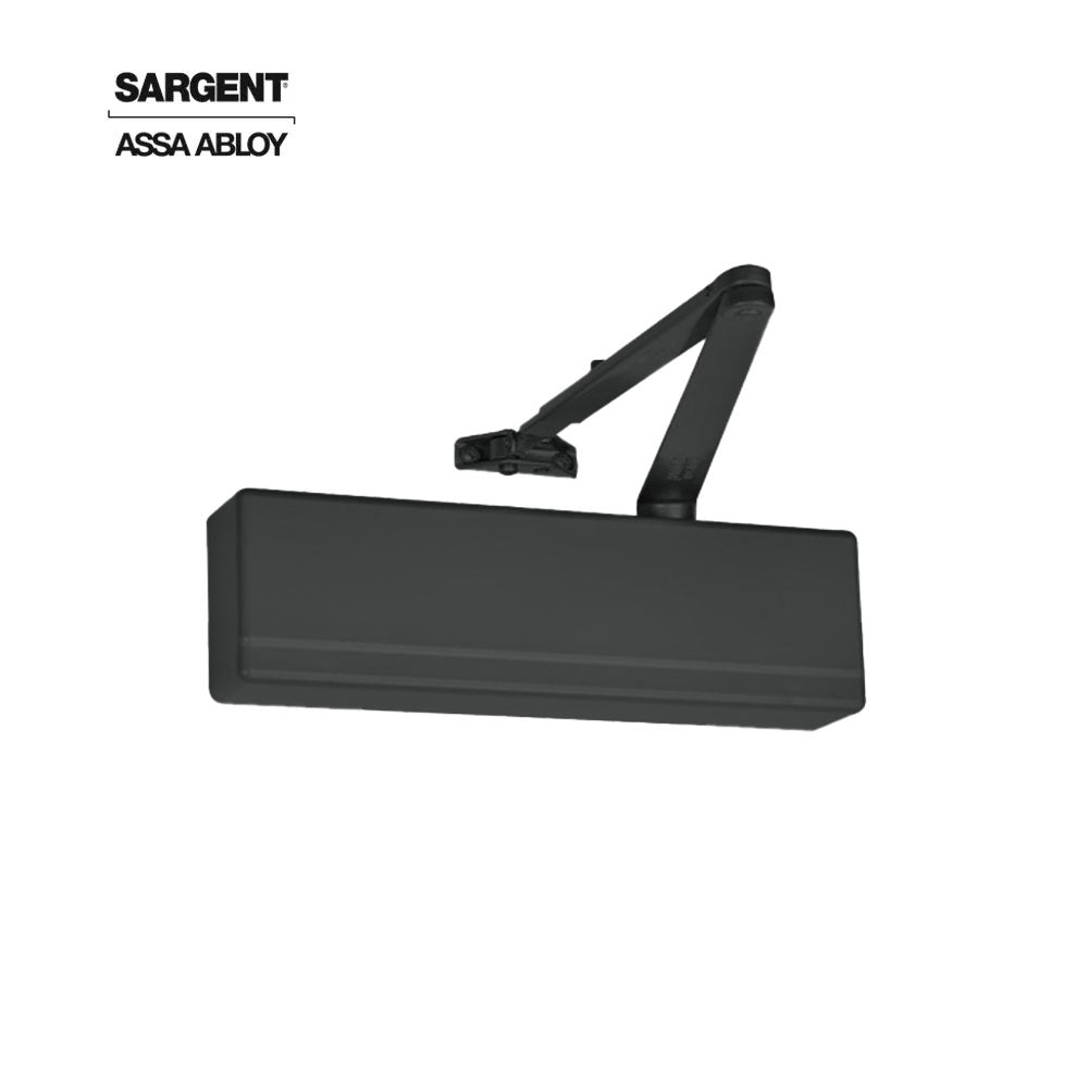 Sargent - 351 - Powerglide Cast Iron Surface Door Closer - Standard and Top Jamb Applications - Plastic Cover - Grade 1 - BSP (Black Suede Powder Coat)