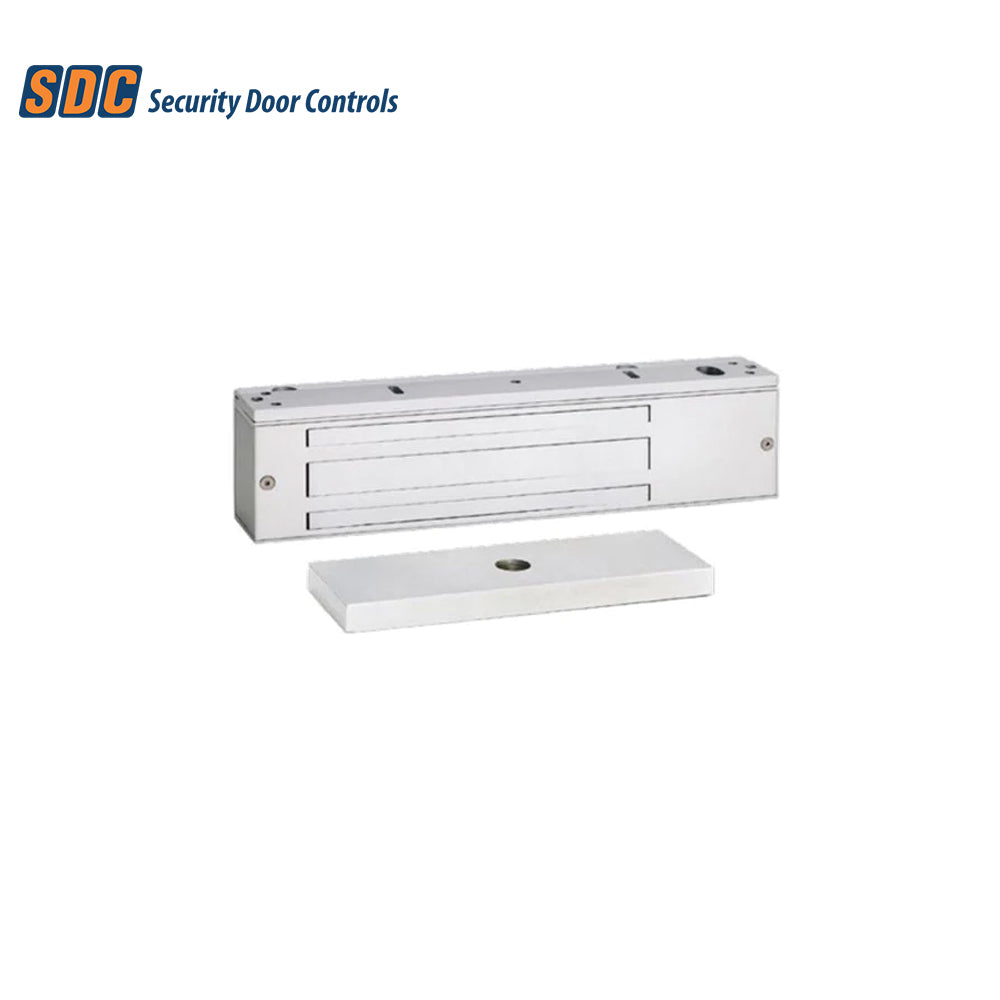 SDC - 1511VD - Single EMLock Magnetic Lock with Door Position Sensor - Satin Aluminum Clear Anodized