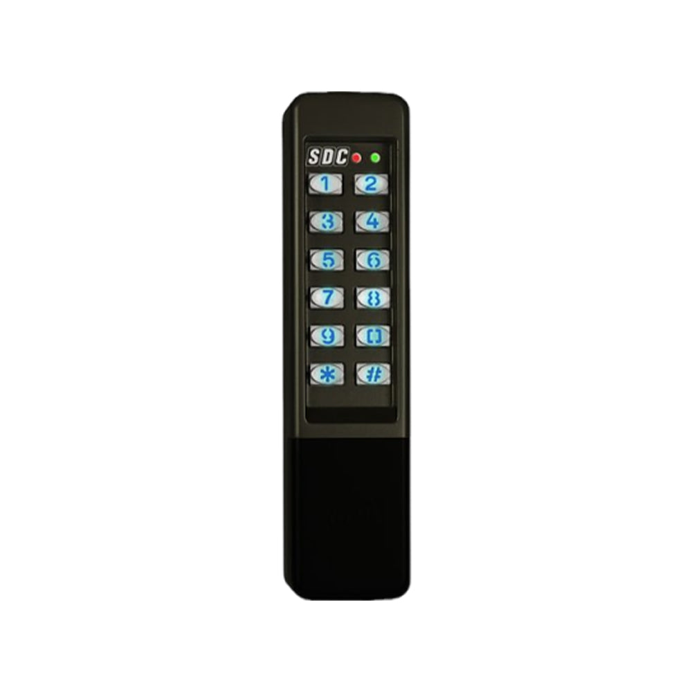 SDC - 923 - Indoor/Outdoor Narrow Self-Contained Digital Keypad with Single Entry Facilities Upto 500 Users - 12/24 VAC/DC