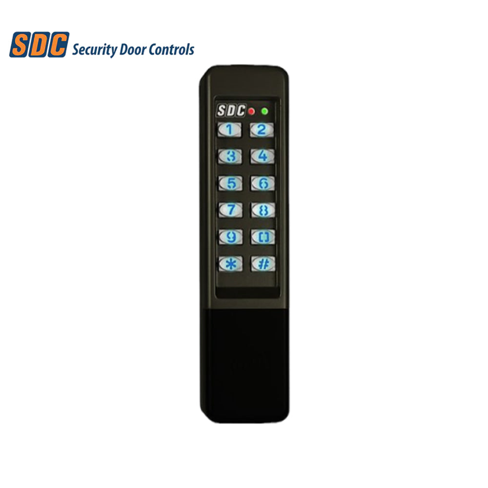 SDC - 923 - Indoor/Outdoor Narrow Self-Contained Digital Keypad with Single Entry Facilities Upto 500 Users - 12/24 VAC/DC