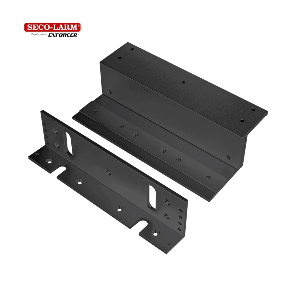 SECO-LARM E-941S-1K2/ZQ Z-Bracket for 1,200-lb Series Electromagnetic Locks - Black