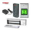 SECO-LARM - 1200lb Electromagnetic Lock with Wiegand Keypad, Single-gang Wall Plate and 12VDC Plug-In Transformer