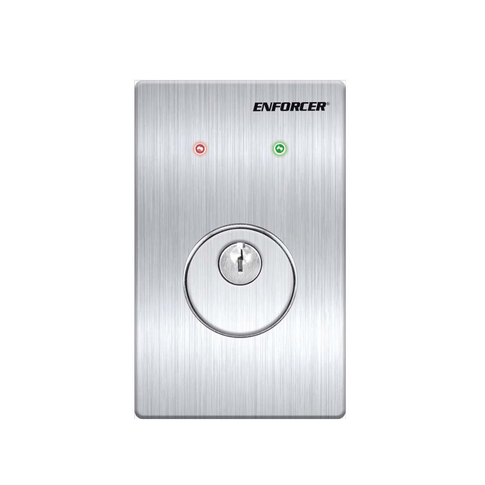 SECO-LARM SD-72281-6MQ Mortise Cylinder Key Switch with LEDs - Momentary