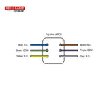 SECO-LARM SD-72281-6MQ Mortise Cylinder Key Switch with LEDs - Momentary