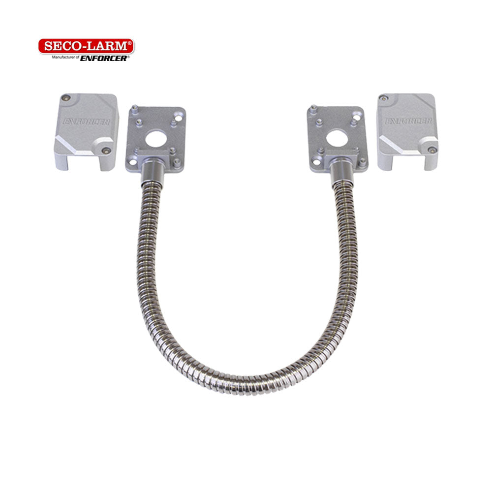 SECO-LARM SD-969-M15Q-S Armored Electric Door Cord - Removable Covers, Silver, 15" (39cm)