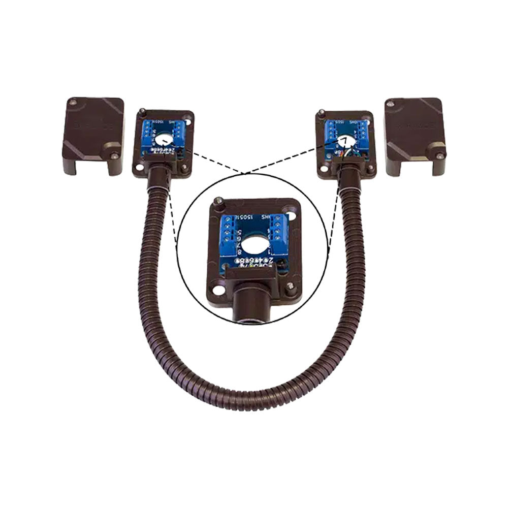 SECO-LARM SD-969-T15Q-B Armored Door Cord - Pre-Wired Terminal Blocks and Removable Covers, Bronze, 15" (39cm)
