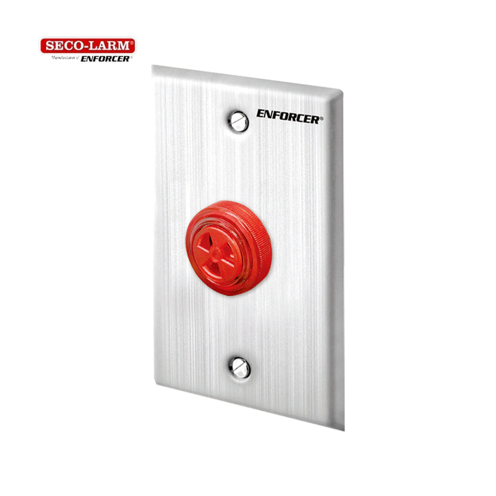 SECO-LARM SH-304M-SB/R LED Strobe and Warning Buzzer Alarm - Single-Gang