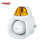 SECO-LARM SH-816S-SQ Self-Contained Siren/Strobe with Broadcast and IP65 Rating