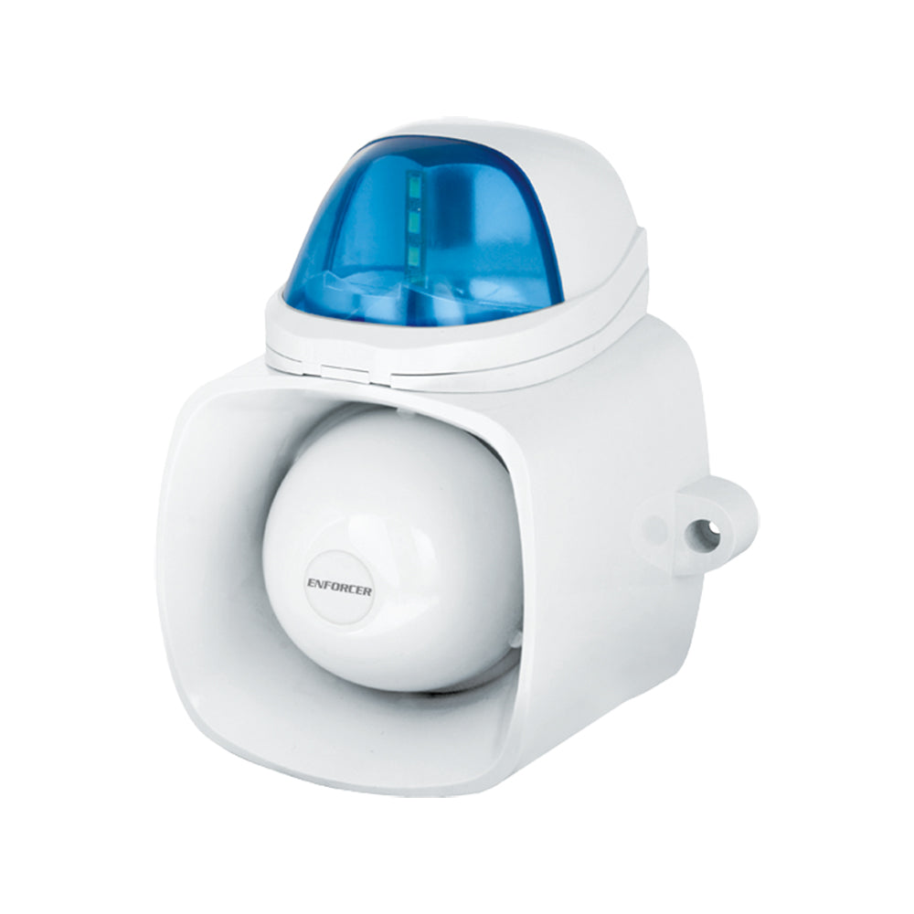 SECO-LARM SH-816S-SQ Self-Contained Siren/Strobe with Broadcast and IP65 Rating