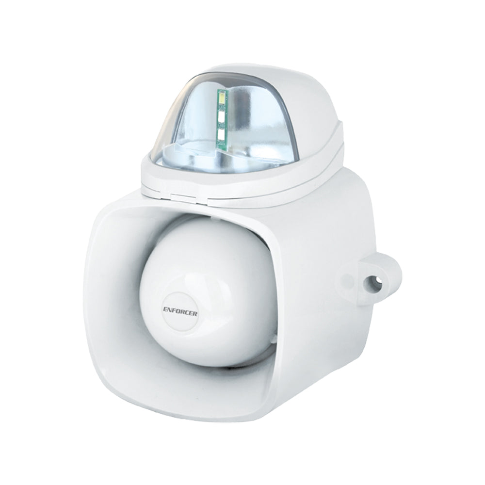 SECO-LARM SH-816S-SQ Self-Contained Siren/Strobe with Broadcast and IP65 Rating