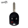 Simple Key Universal Smart Key 3-Button Remote and EZ Installer 2004-2016 for Ford and Lincoln