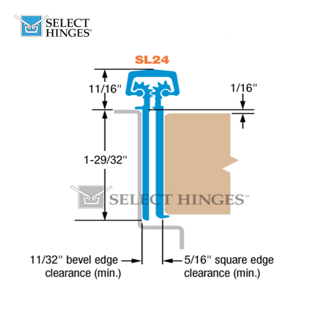 Select Hinge Sl24 Select Hinges SL24 HD Continuous Hinge Geared Concealed Heavy Duty