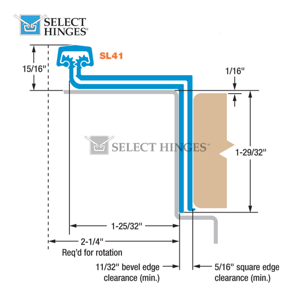 Select Hinge Sl24 Select Hinges SL41 HD Continuous Hinge Swing Clear Geared Heavy Duty ...