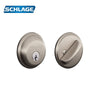 Schlage - B60 - Single Cylinder Deadbolt Lock - 5 Pins - Keyed Different - Dual Option Latch - 619 (Satin Nickel Plated Clear Coated Finish)