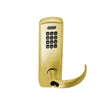 Schlage - CO-100 - Standalone Electronic Lock with Rim/Concealed Exit Device Trim and Classroom Function - Keypad - Spartan Style Lever - FSIC Prep - 606 (Satin Brass)