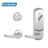 Schlage - CS210-B500PD - Entrance Single Locking Interconnected Lock Conventional 6-pin Cylinder with 1 3/4" Door Thickness - Right Handed - Grade 2 - US26D - Satin Chromium Plated (626)