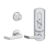 Schlage - CS210-B500PD - Entrance Single Locking Interconnected Lock Conventional 6-pin Cylinder with 1 3/4" Door Thickness - Right Handed - Grade 2 - US26D - Satin Chromium Plated (626)
