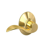 Schlage - F10 - Passage Latch - Accent Lever - Grade 2 - 605 (Bright Brass Finish)