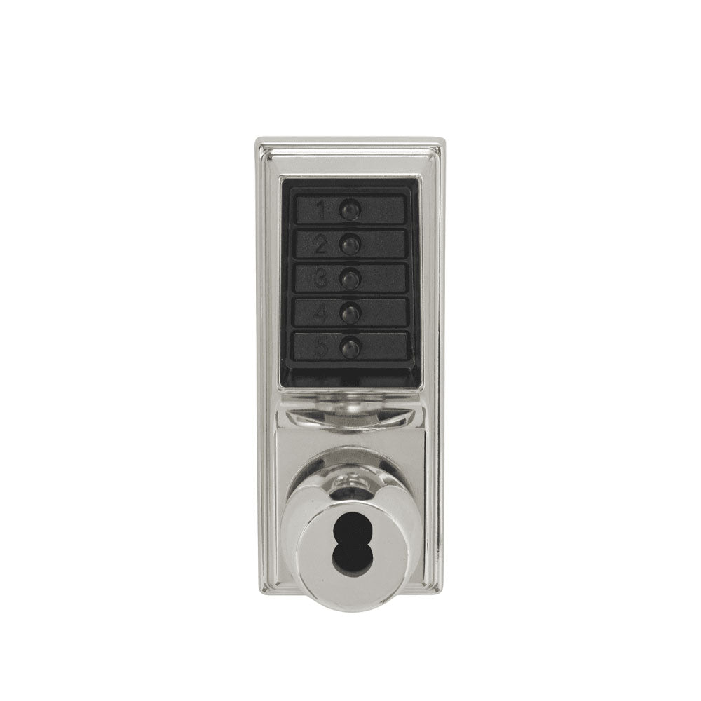 Simplex - 1022 - Mechanical Pushbutton Cylindrical Knob Lock with Combination Entry Function and Key Override - 2-3/8" Backset