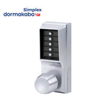 Simplex - 1031 - Mechanical Pushbutton Cylindrical Knob Lock with Combination Passage Function - Floating Faceplate - 2-3/4" Backset