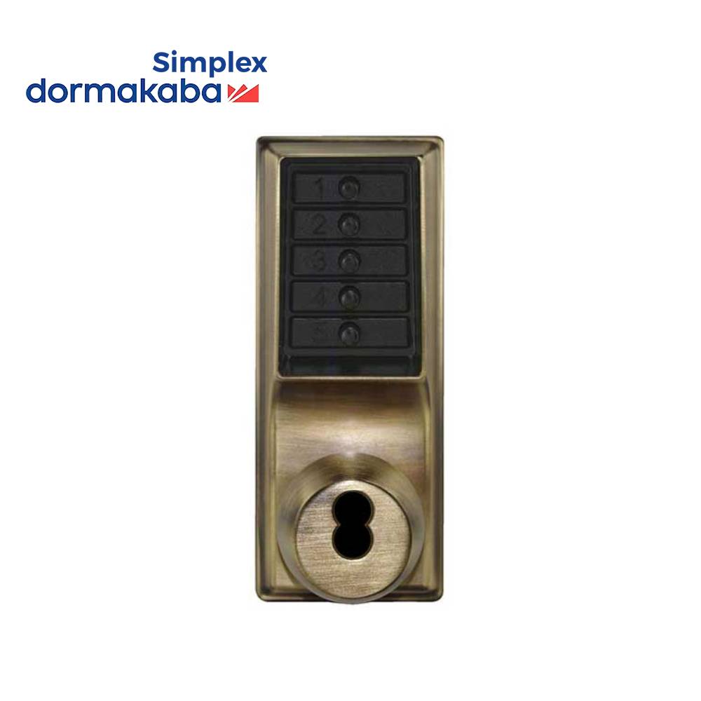 Simplex Key Switch Key Simplex - 1041 - Mechanical Pushbutton Entry/Passage Knob Lock with Ke ...