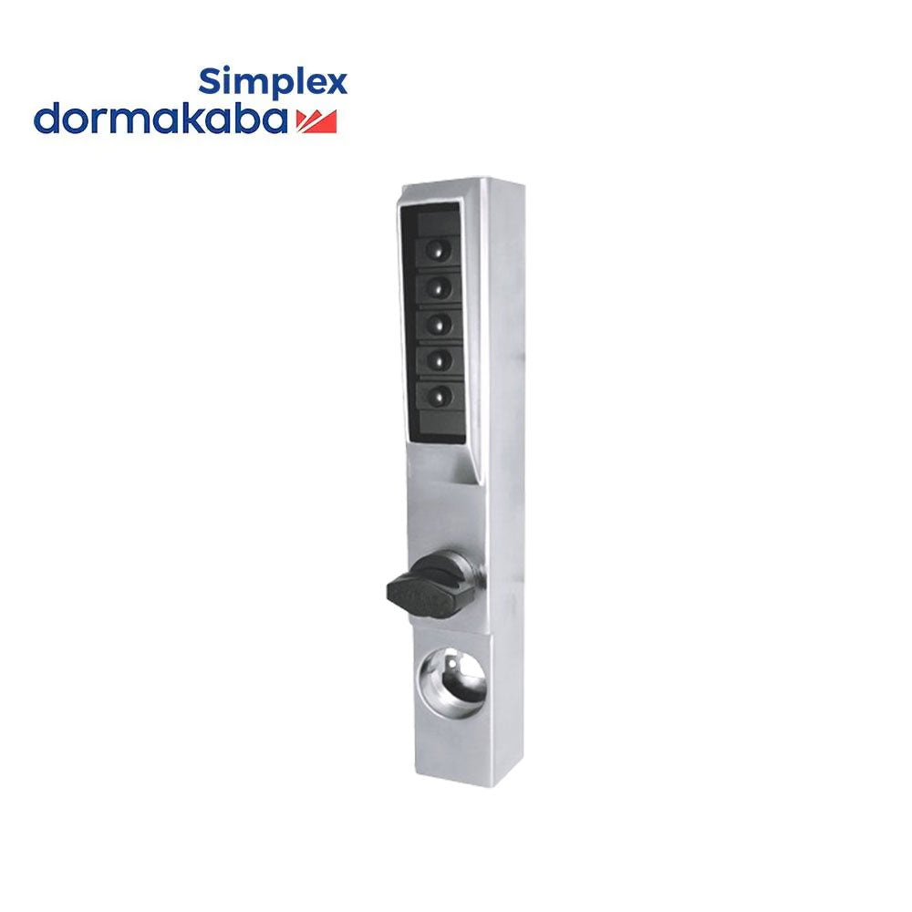 Simplex 3002 Pushbutton Narrow Stile Lock with Thumbturn