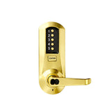 Simplex - 5010 - Mechanical Pushbutton Exit Trim with Combination Entry Function and Key Override - Winston Lever