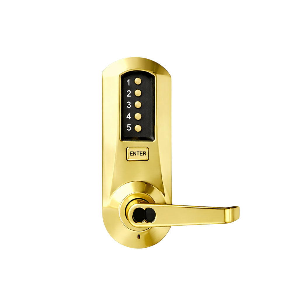 Simplex - L1022 - Mechanical Pushbutton Cylindrical Lever Lock with Combination Entry Function and Key Override - 2-3/8" Backset