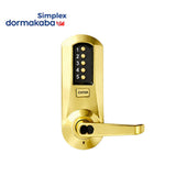 Simplex - 5010 - Mechanical Pushbutton Exit Trim with Combination Entry Function and Key Override - Winston Lever